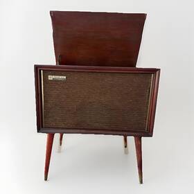 11rp6s Packard Bell Collectors Vtg 1959 Mcm Stereo Console Model Past Ww2 Tuner