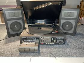 Sg-v400 Panasonic Sv-g400 Stereo Cassette Turntable Am/fm Vtg Music System 2 Speakers