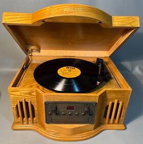841.205 Philco 801.205 1960s Turntable Cd Cassette Player #841.205 Works Great