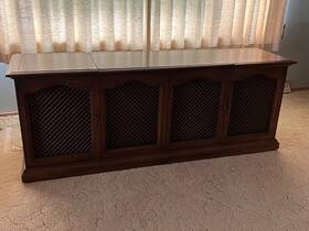7187481 Philco-ford Mid Century Modern Am-fm Stereo-record Player Console Credenza