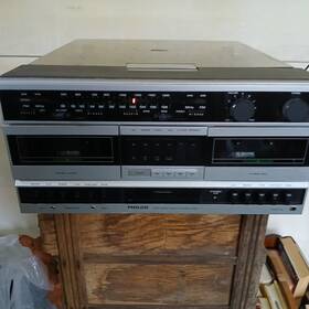 M4728twa Philco Vtg Am/fm Stereo Cassette Record System Tested/working Htf Read