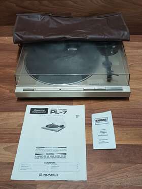 Ha105es Pioneer 54354 Automatic Pl-7 Direct Drive Stereo Turntable And Shure Cartridge