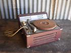 R-12 Newcomb Audio Vtg Model Burgundy Portable School Record Player Turntable