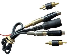 2-rca Radio Shack Din-8 1-1/2 Ft 24k Female To Cable Audio Adapter 2 Male Adapters