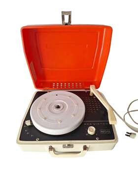 Vgpo3r Rca Vintage Victor Record Player Model In Case Tested But Missing Needle