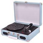 Record-player-0160 Record Player Portable Blue Vintage Vinyl Turntable Retro 603305840960