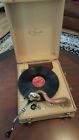 S61a Waters Conley Antique Suitcase Hand Crank Phonola With Records