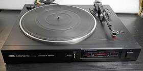 Da-p555 Sansui Da-p55 Turntable. Works But Uses Special Power Adapter Missing Cover