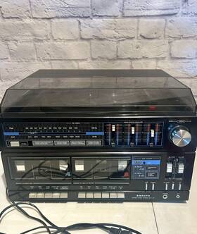 Gxt-140h Sanyo 140h Vintage Stereo System Turn Table Cassette Radio Tested Works