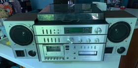 132.91974250 Sears Vintage Stereo System Record Player Cassette Tape 8 Track Radio