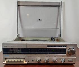 304.91813450 Sears Vintage Stereo Am/fm Radio Turntable Record Player Cassette Tested Works