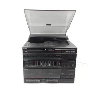 Vz-1600h Sharp Vz-1600 Bk Stereo Music Center Both Sides Play Linear Tracking Turntable