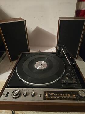 Hp-180 Sony Vintage Stereo Solid State Record Player Am/fm - Works