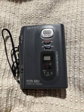 Tcm-59v Sony Tcm-59 Cassette Recorder Working In Euc/clean