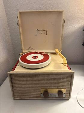 2-1132 Steelman Portable Turntable Model Parts Or Repair Please Read