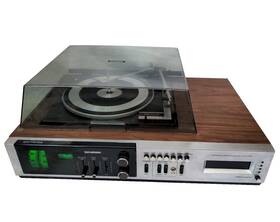 Mst-3736w Sylvania Mst-3736 Turntable Record Am/fm 8-track Tape Player Working Read As Is