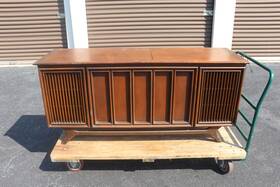 Sct447w Sylvania Mid-century Modern Atomic Space Age 1972 Stereo Console Record Player