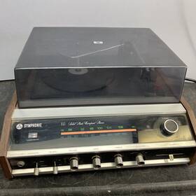 1433 Symphonic Record Player Phonograph Am/fm Tuner For Parts Or Repair