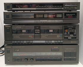 Sl-p117 Technics Vintage Stereo System Amplifier Tuner Cassette Deck Cd Player Works