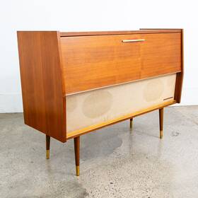 5374mx Telefunken Mid Century Modern Stereo Console Record Player Radio Vintage Teak