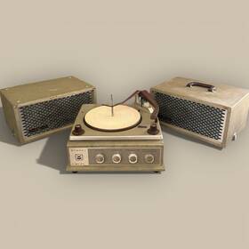 Vm-357 The Voice Of Music Vtg Record Player Convertible Speaker Case Parts Mcm Model
