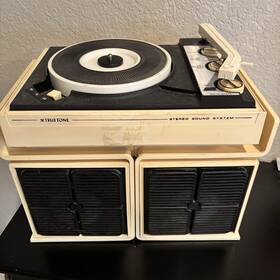26-6720 Truetone Rare Vintage Stereo Sound System Record Player Speakers Tested Working