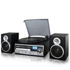 Trx-811bs Trexonic Record Vinyl Lp Cd Player Turntable Stereo Speaker System