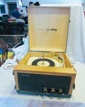 Bp1253-1 Webcor Vtg 60s Holiday Record Player Model