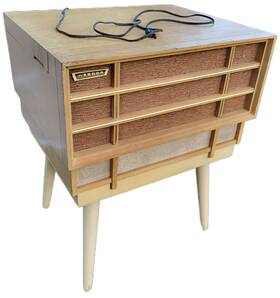 Bt-1755 Webcor 1957 Musicale Blonde Phonograph Vintage Record Player Console Mcm