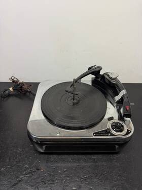 Cs-1632-21a Webcor Vintage Mcm Chrome Record Player Turntable Cs-1632-2a Tested And Working