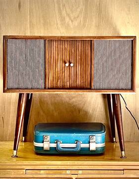 A267494 Westinghouse Mcm Sterophonic Console Record Player Turntable Works Can Ship