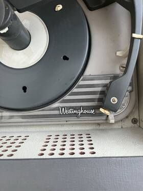 Hm43g Westinghouse Vintage Portable Record Player Gray Case
