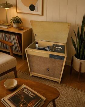 Westinghouse Hr103bn Vintage 1958 Mcm Stereo Record Player Console Model