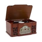 Winston Electrohome Turntable Record Player 3 In 1 Wood Stereo System Am Fm Radio Cd Aux Phone Mp3 719363323021