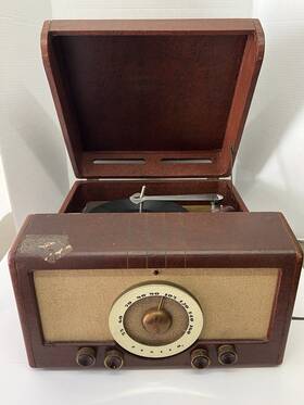 6h01 Zenith 1951 Phonograph Superheterodyne Receiver Combo - Nice Shape Untested