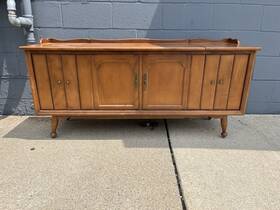 A934 Zenith Console Stereo Record Player Radio Bluetooth Ready