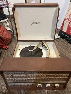 Bps-89l Zenith Stereophonic Model Phonograph Portable Record Player Vtg Works
