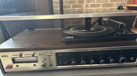 Gr587w Zenith Vintage Allegro Stereo Phono Turntable 8-track - No Speakers For Parts