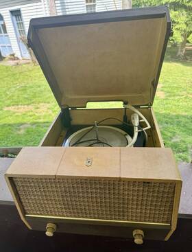 Hf110j Zenith Vintage 1959 Hf 110j High Fidelity Cobra-matic Suitcase Record Changer