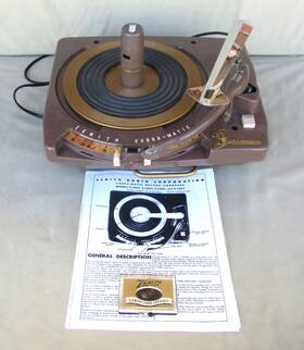 S-14067 Zenith Vintage 1955 Cobra Matic Record Player Serviced Tested See Video