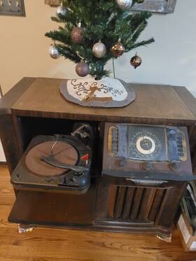 Z12h090 Zenith Radio Record Player Model Vintage