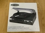 Jensen JTA-230 Turntable With Speaker For All Vinyl Records Player Black. Fixed Price $64.00.