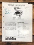 Onkyo CP-1033A Record Player / Turntable Service Manual *original*. Fixed Price $14.97.