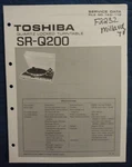 Toshiba SR-Q200 Quartz Locked Turntable Original Service Repair Manual. Fixed Price $19.94.