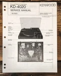 Kenwood KD-4020 Revised Record Player / Turntable Service Manual *original*. Fixed Price $19.97.