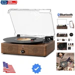 Vintage Wooden Record Player With Bluetooth 3-SPEED Belt-driven Turntable Bui.... Fixed Price $49.59.