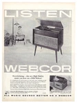 Webcor Radio Phonograph Print Vintage Advertisement Hi Fi Fonograf 1958. Fixed Price $17.99.