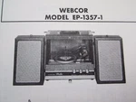 Webcor EP-1357-1 Phonograph Photofact. Fixed Price $6.50.