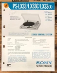 Sony PS-LX33 -LX33C Record Player / Turntable Service Manual *original*. Fixed Price $19.97.