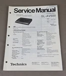 Technics Turntable SL-AV500 Service Manual D-4475. Fixed Price $64.95.